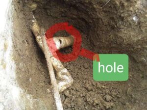pool pipe hole