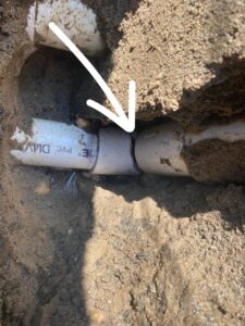broken pool pipe